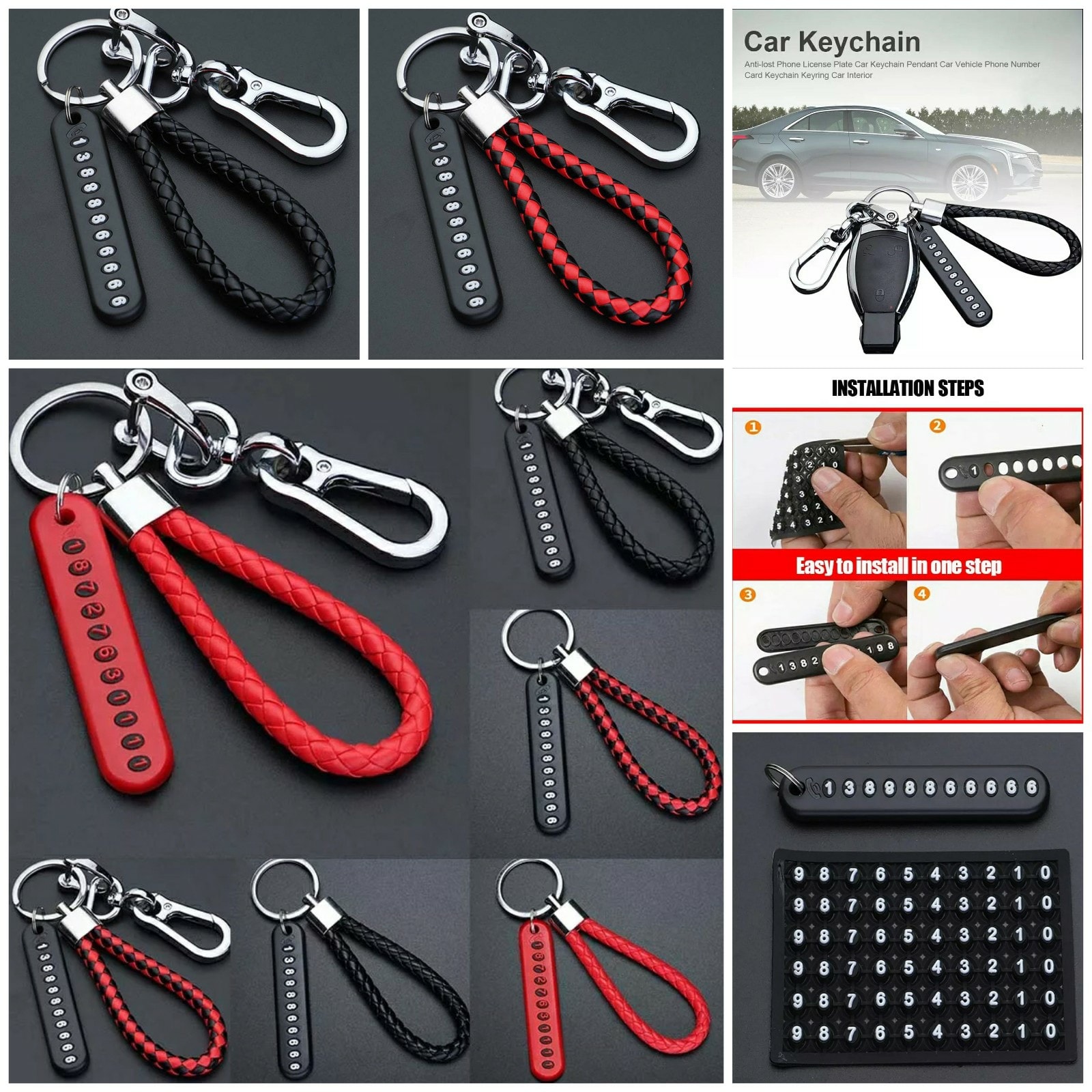 Key Ring With Phone Number