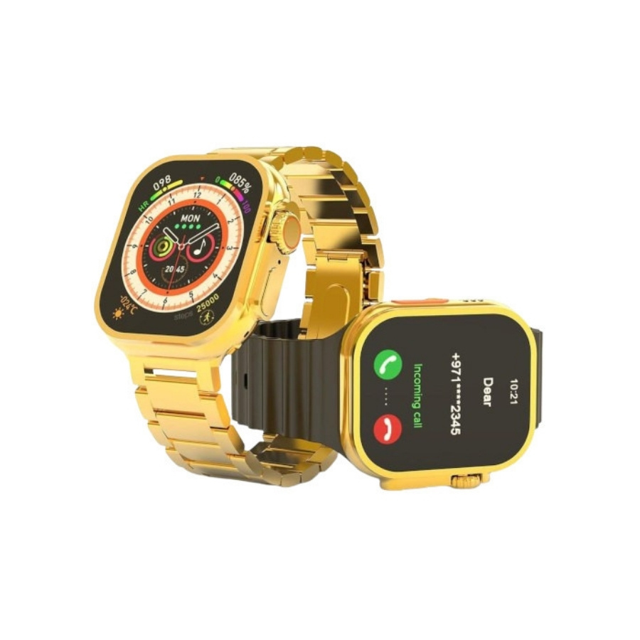 HK 9 Ultra Smartwatch Golden Edition (Dual Straps)