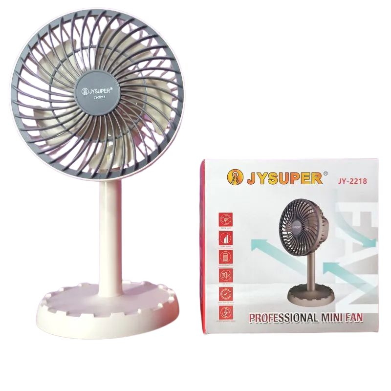 JYSUPER JY-2218 Professional Rechargeable Portable Mini Table Fan AC/DC