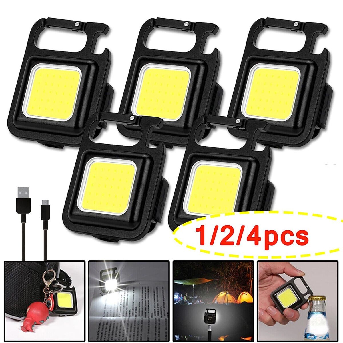 Rechargeable Mini LED Keychain Light