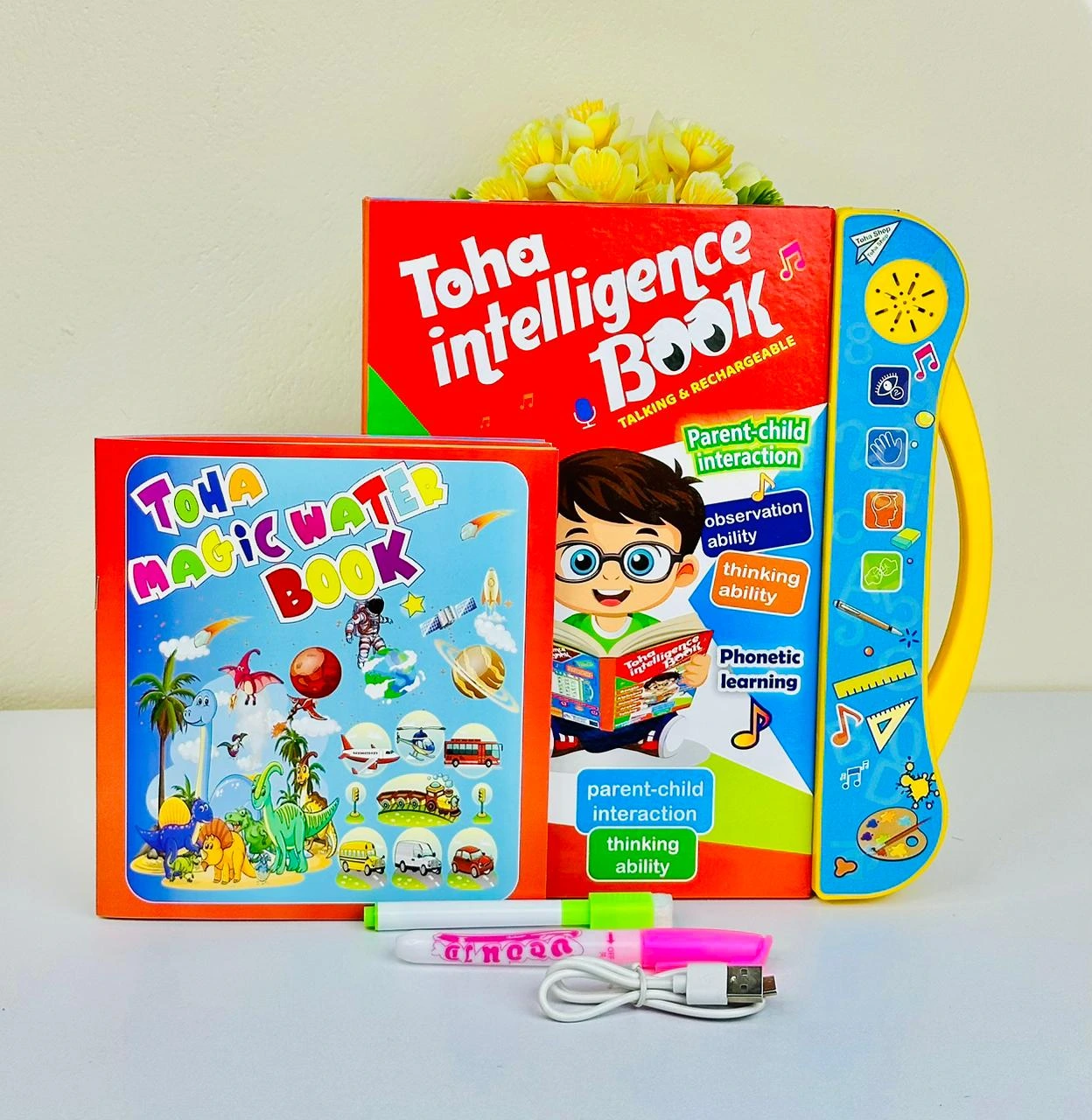 Toha 𝗜𝗻𝘁𝗲𝗹𝗹𝗶𝗴𝗲𝗻𝗰𝗲 𝗕𝗼𝗼𝗸 With Water Book (𝗥𝗲𝗰𝗵𝗮𝗿𝗴𝗲𝗮𝗯𝗹𝗲)